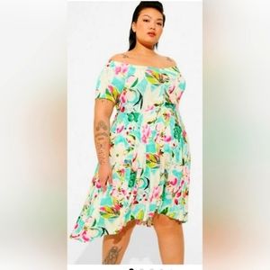 Torrid Off Shoulder Skater Dress Size 1x